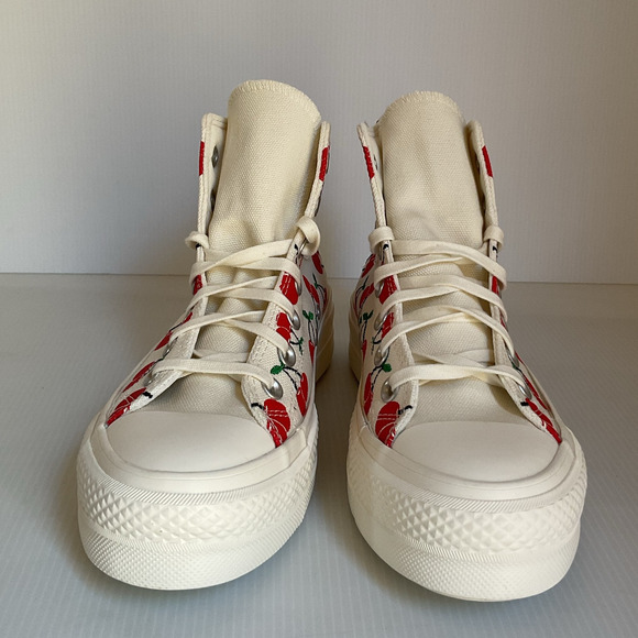 Converse Cherry Print Sneakers All Star Lift Platform Women’s 6.5 (37 EU) Trendy - Picture 4 of 11